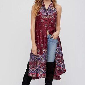 Free People Come See About Me Maxi Vest size XS